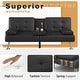 preview thumbnail 20 of 26, Homall Futon Sofa Bed Convertible Lounge Couch Sofa with Cupholders & Pillows