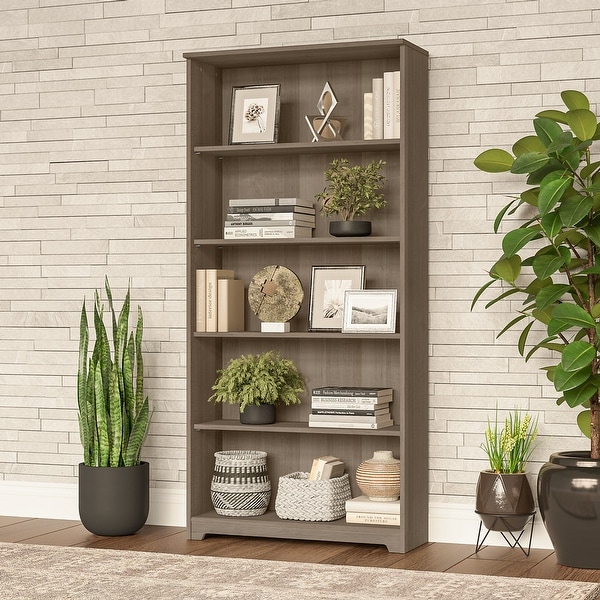 Bush Furniture Saratoga 5 Shelf Bookcase in Harvest Cherry - 29.88