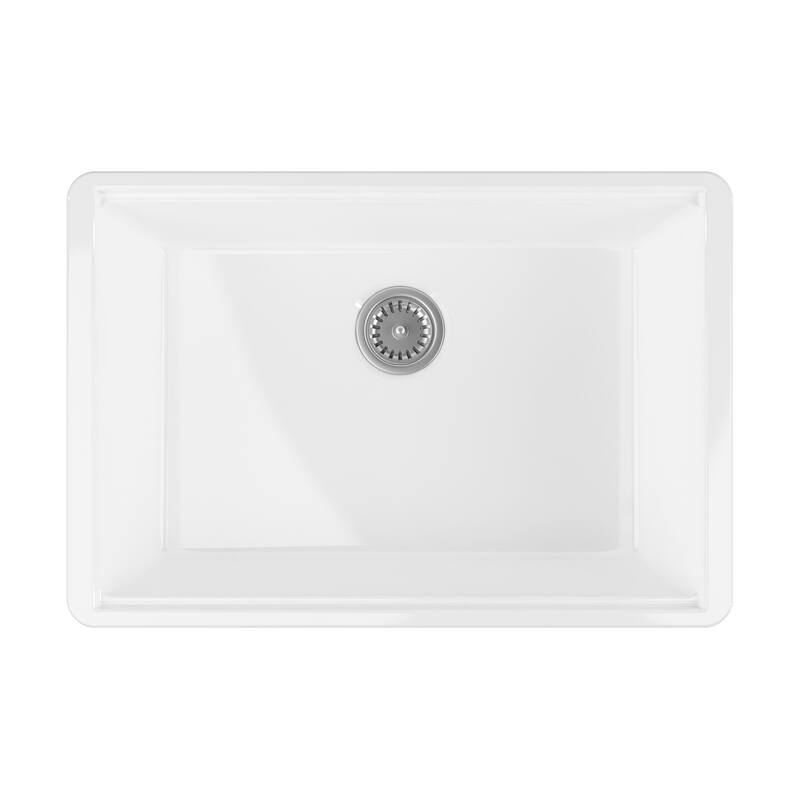 Sinksation Fireclay 24" L x 18" W Undermount Kitchen Sink - 24