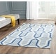 preview thumbnail 5 of 53, SAFAVIEH Handmade Flatweave Dhurries Vikki Modern Moroccan Wool Rug 3' x 5' - Light Blue/Dark Blue