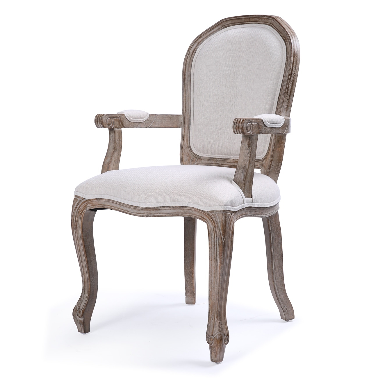 Shop Belleze Elegant Upholstered Modern Linen High Back Formal Dining Chair W Padded Arm Rest And Wood Legs Beige Overstock 18132554