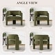 preview thumbnail 7 of 14, 3-Leg Accent Chair Plush Velvet Upholstery Modern Lounge Armchair