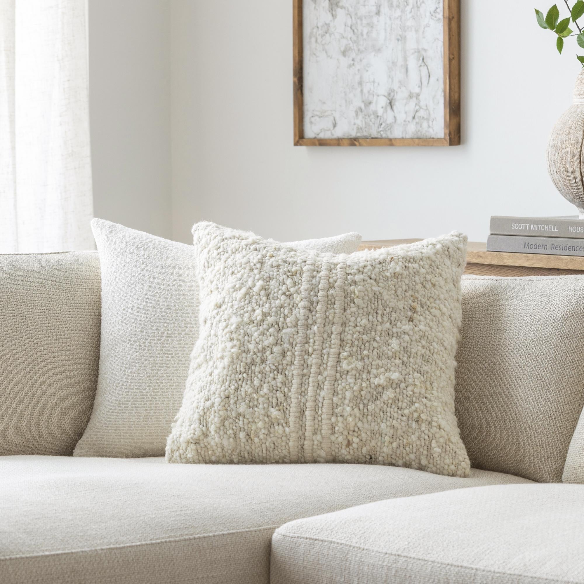 Off White Textured Throw Pillows Bed Bath Beyond