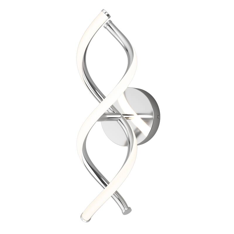Artika DNA LED Integrted Wall Sconce Light Fixture, Chrome