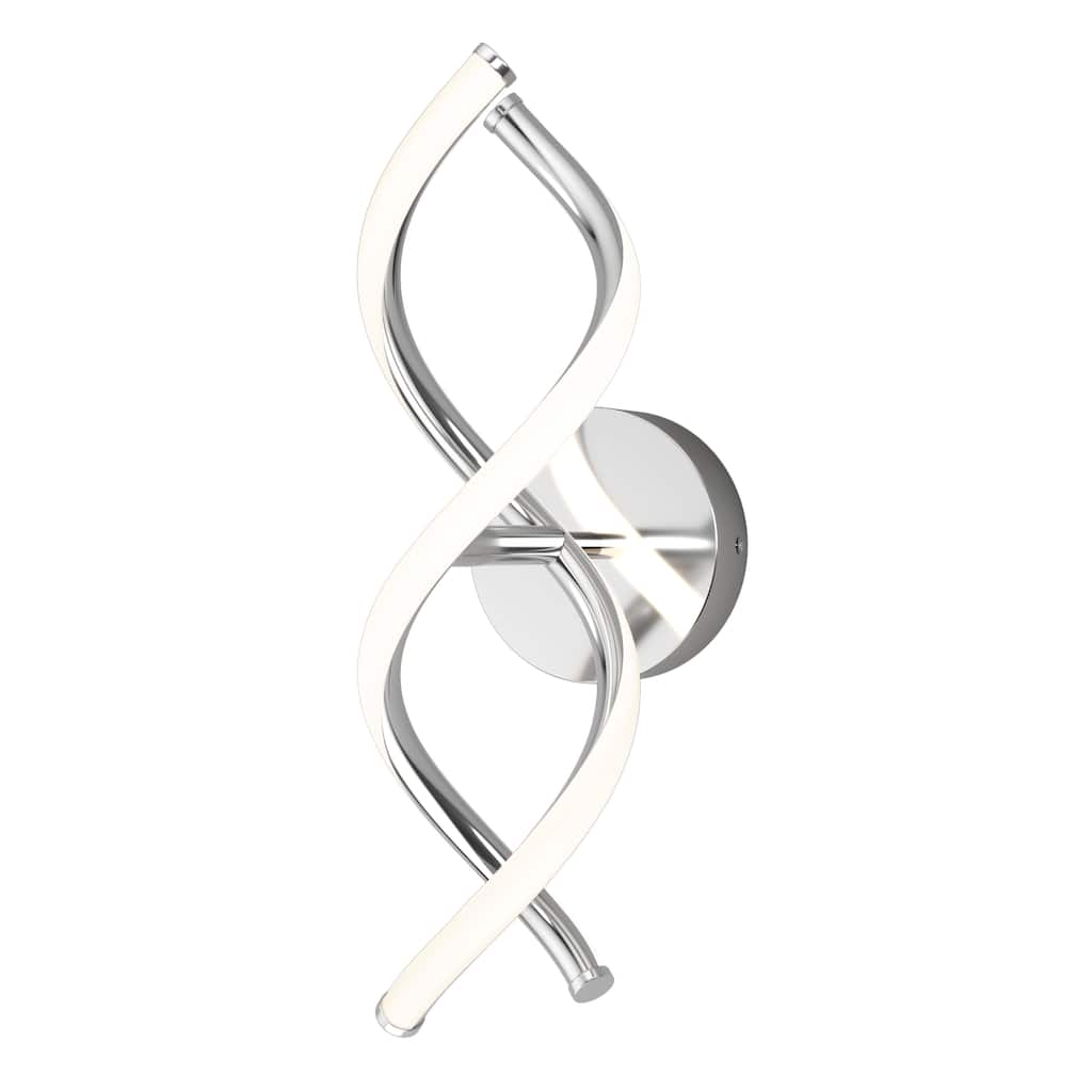 Artika DNA LED Integrted Wall Sconce Light Fixture, Chrome