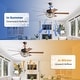 preview thumbnail 23 of 51, Sofucor 52" Ceiling Fan with Light Remote, Classical Crystal Chandelier fan, 5 Reversible Blades & Reverse Airflow