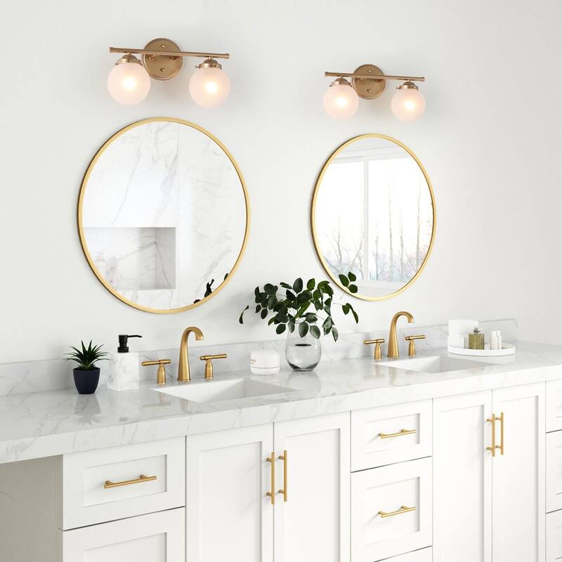 Modern Glam 2light Bathroom Vanity Light Powder Room Wall Sconce Light