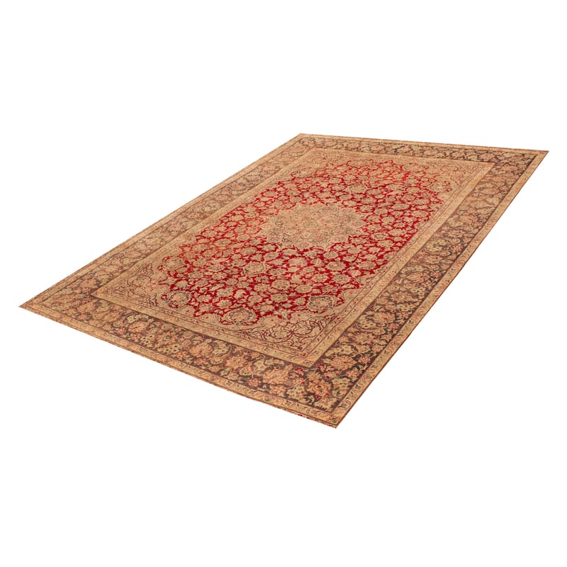 ECARPETGALLERY Hand-knotted Antalya Vintage Red Wool Rug - 9'7 x 12'10