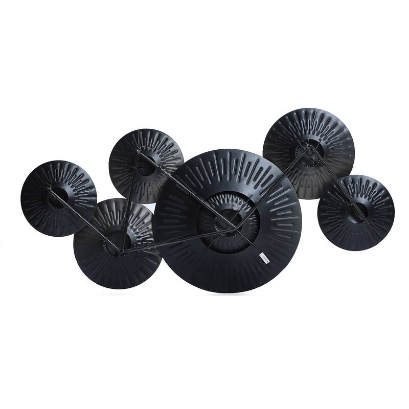 41.3" W Brown and Gold Metal Abstract Flower Wall Decor