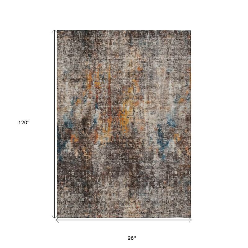 HomeRoots Abstract Transitional Rectangle Outdoor Rug