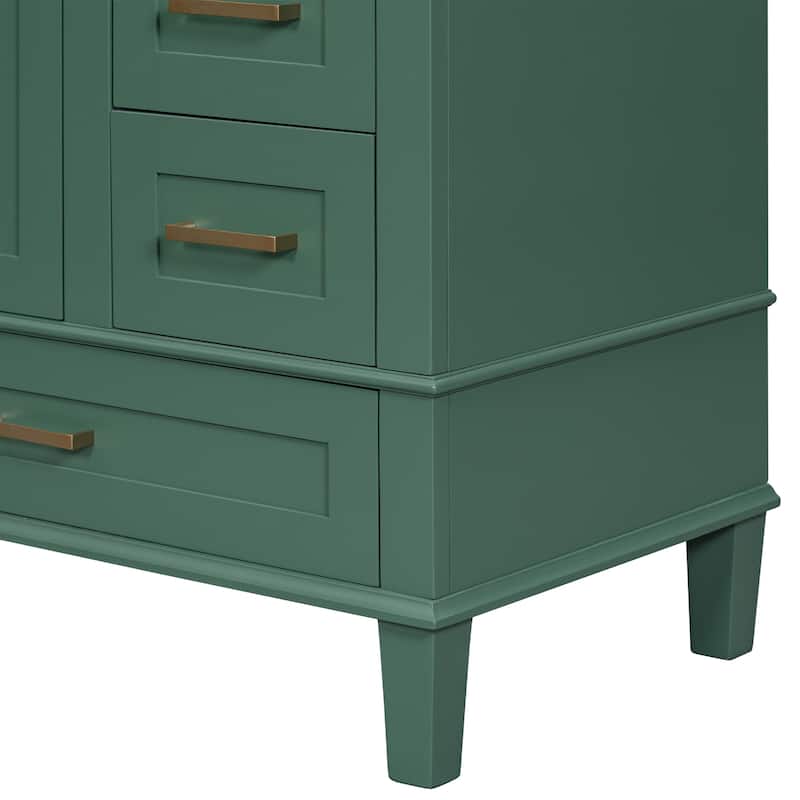 Modern Bathroom Vanity, 30" Freestanding Cabinet with Sink, Bathroom Storage Cabinet with Soft Closing Door and 3 Drawers