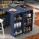 Spruce & Spring Randy Rolling Kitchen Island With Extended Table - Bed ...