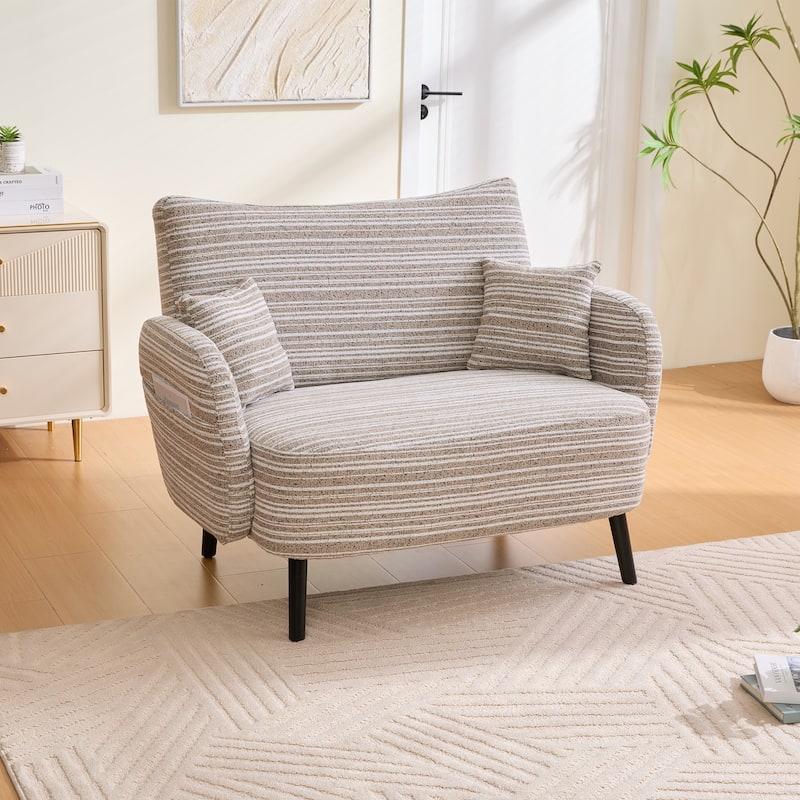 Modern style two seater sofa with ultra comfortable armrests