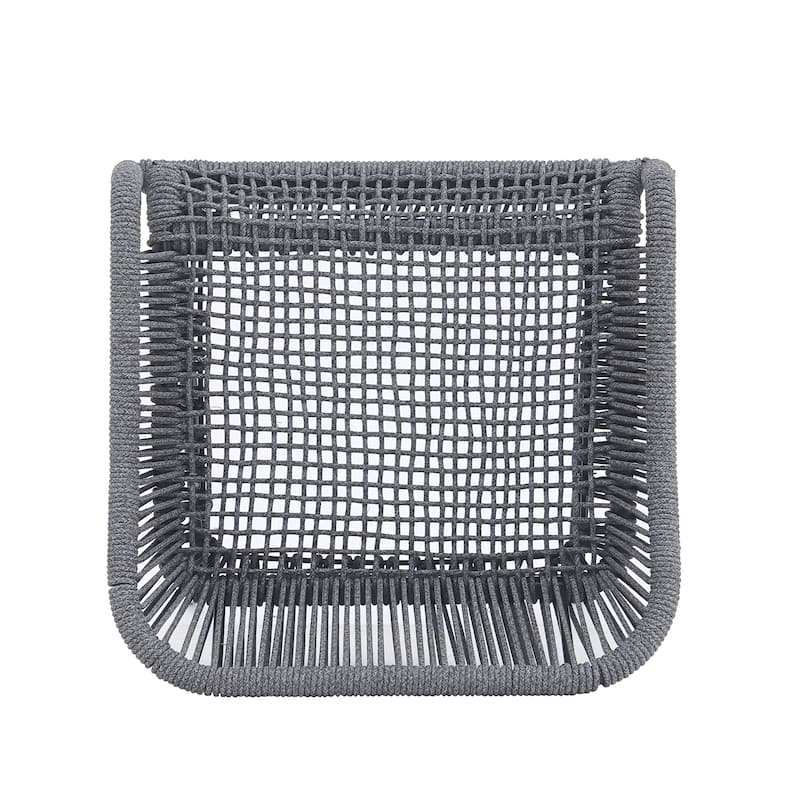 Neri Iron Outdoor Patio Rope Weave Barstools (Set of 2) by Christopher Knight Home