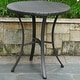 preview thumbnail 6 of 8, Barcelona Resin Wicker/Aluminum 28-inch Round Outdoor Bistro/Side Table Black