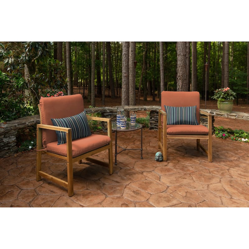 Sunbrella 20x13 Striped Outdoor Lumbar Throw Pillow