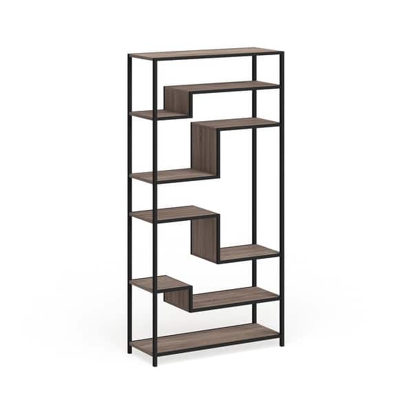 slide 2 of 8, SAFAVIEH Marina Light Brown/ Black Etagere - 31.5" W x 11.8" D x 61.8" H Light Brown/Black
