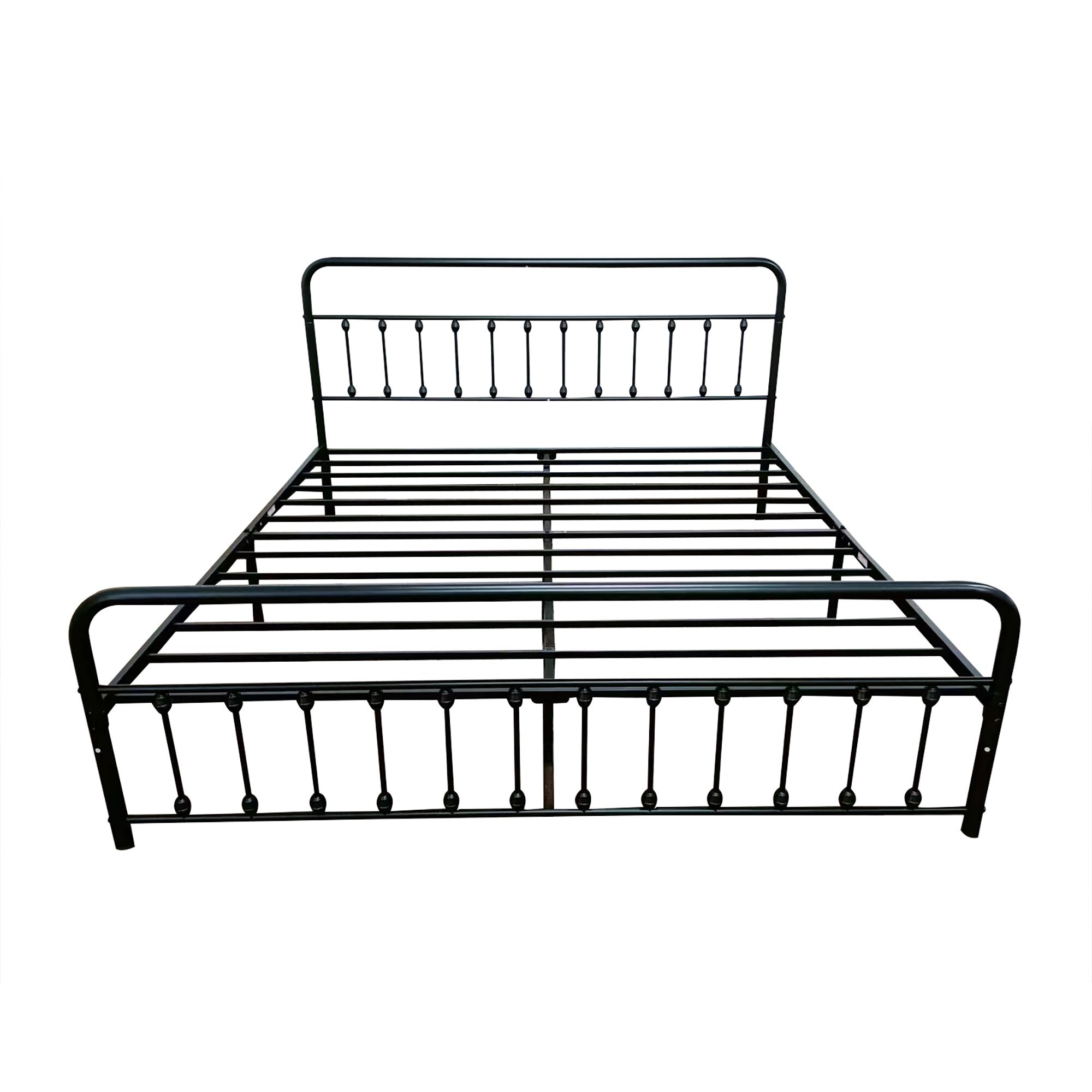 Black metal california online king bed frame
