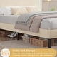 preview thumbnail 8 of 18, VECELO Upholstered Platform Kids Bed Frame with Headboard & LED Lights,Twin Size Bed Set of 2