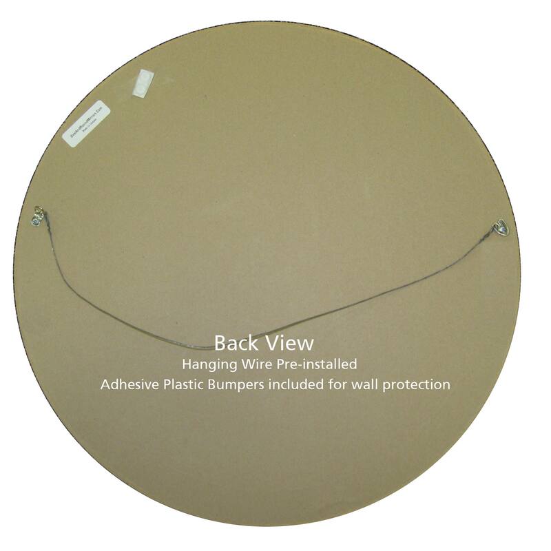 Regatta Framed Round Mirror in Matte Black