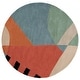 preview thumbnail 54 of 72, SAFAVIEH Handmade Rodeo Drive Sofoula Mid-Century Modern Abstract Wool Rug 5'9" Round - Gold - Round