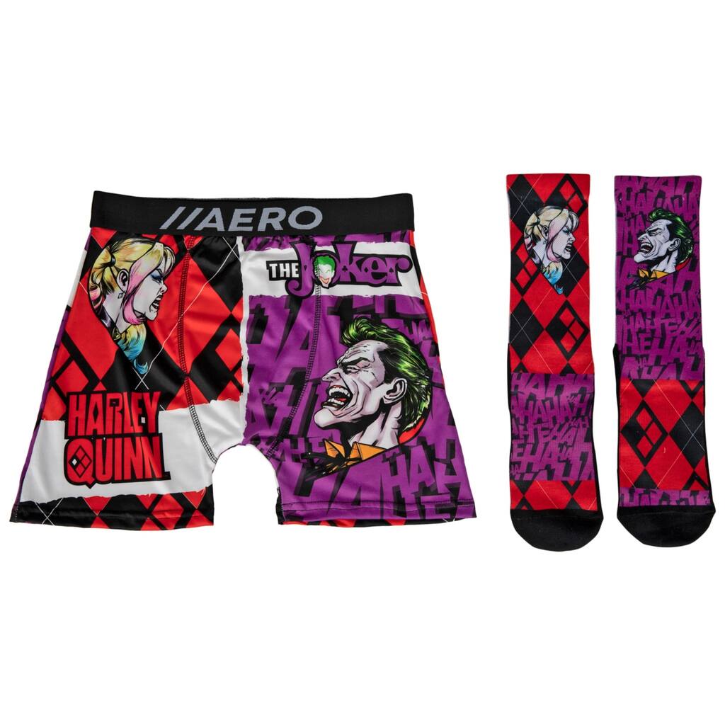 Joker Vs Harley Quinn Aero Boxer Briefs Underwear And Sock Set