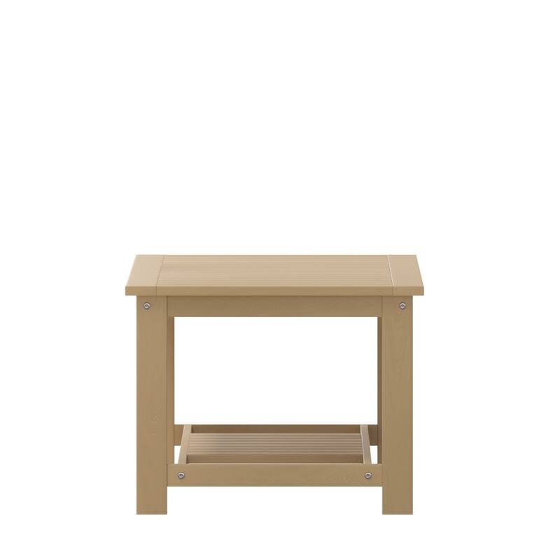 Indoor/Outdoor Poly Resin 2-Tier Adirondack Coffee Table
