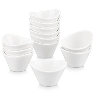ZEN Pleats Porcelain Souffle Dishes / Ramekins – Set Of 6, 14 Oz Capacity, 3.9" Diameter, Mixed Colors, Oven/Dishwasher/Microwave Safe