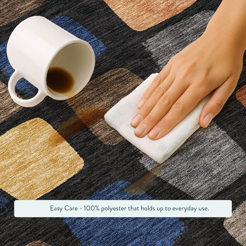 Machine Washable Indoor/ Outdoor Casual Hoppy Chantille Rug