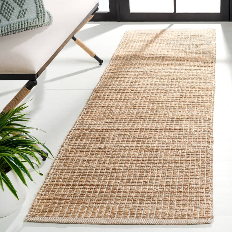 SAFAVIEH Handmade Natural Fiber Janiah Farmhouse Jute Rug - 2'3" x 8' Runner - Natural/Beige