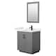 Option Dark Gray, Black Trim, White Quartz Top