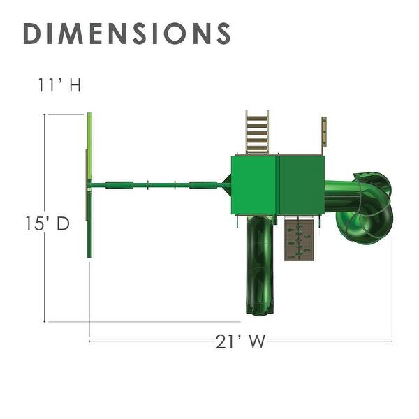 Gorilla Playsets Mountaineer Wood Swing Set with Tube Slide On Sale