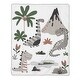 preview thumbnail 4 of 4, Sweet Jojo Designs Modern Dinosaurs Boy Girl Gender Neutral 3p Nursery Crib Bedding Set Beige Grey Dino Reptile Trex Taupe Green