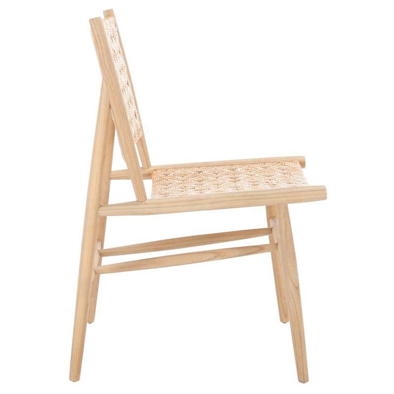 SAFAVIEH Nadine Coastal Rattan Dining Room Chair (Set of 2) - 24.8" x 19.6" L x 15.7" H - 25Wx20Dx35H