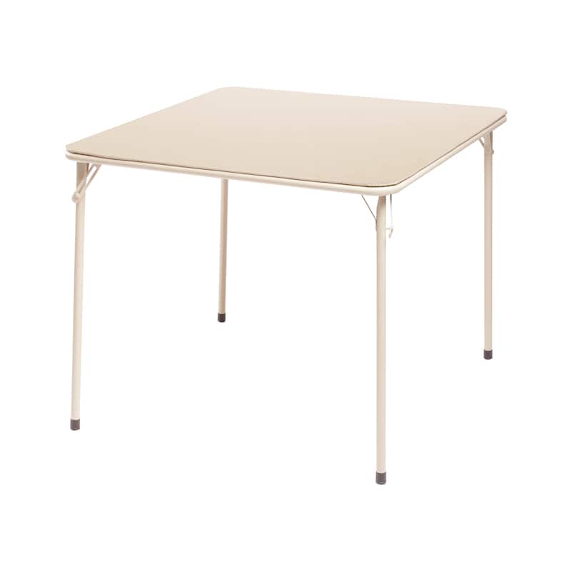Homy Casa Modern Paded Square Dining Table with Easy-Clean PVC Top