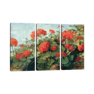 iCanvas "Geranium Wave" by Carol Rowan 3-Piece Canvas Wall Art Set ...