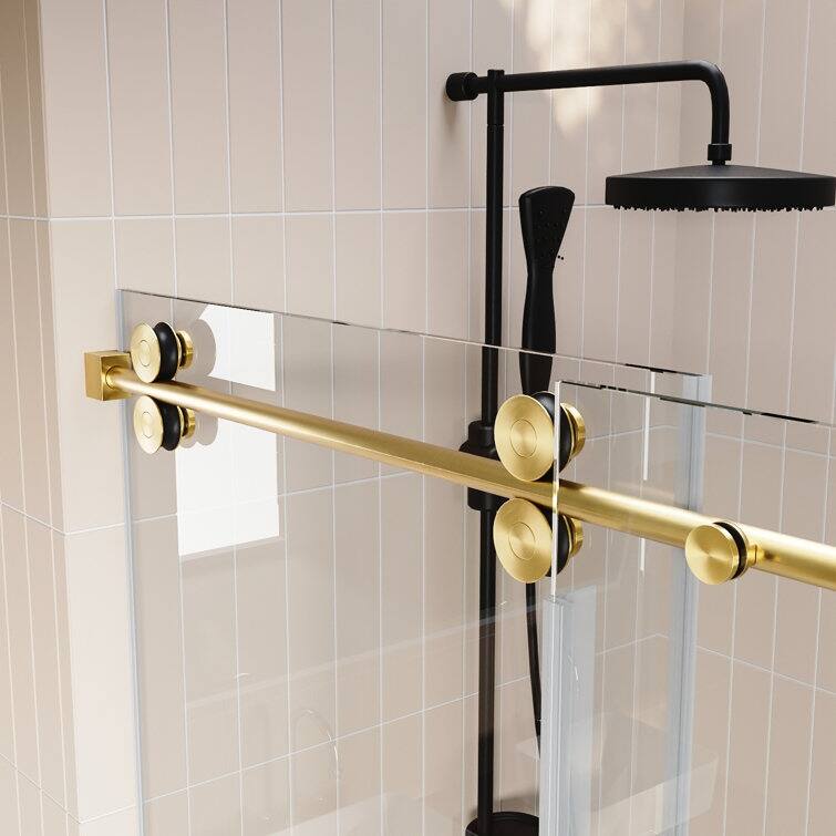 DeerValley Concord 56" - 60" W x 76" H Single Sliding Frameless Shower Door