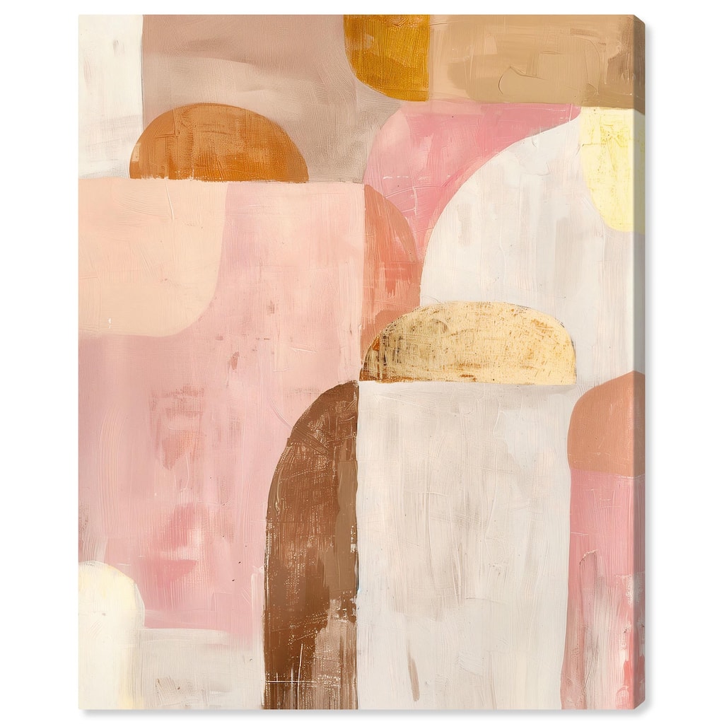 Rose Quartz and Sand II Canvas by Art Remedy, Gallery Wrapped