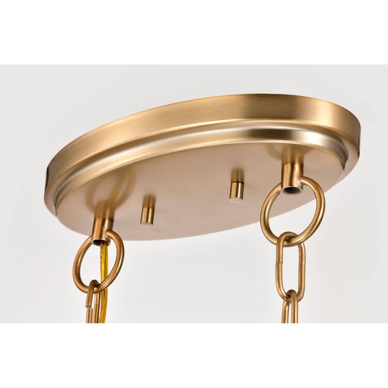 Liam 3 Light Island Pendant Burnished Brass White Opal Glass - Burnished Brass