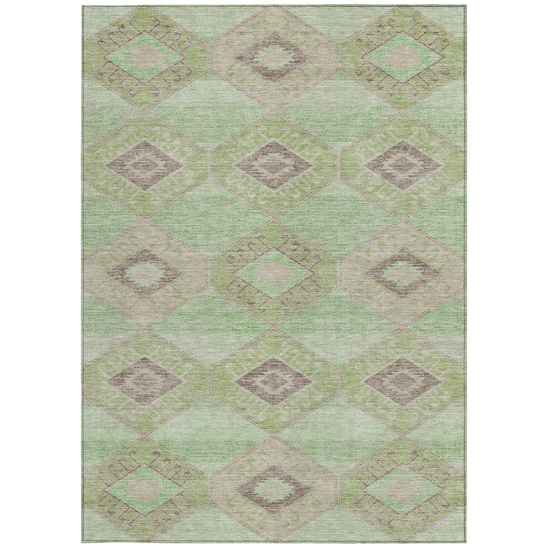 HomeRoots Aztec Transitional Rectangle Outdoor Rug