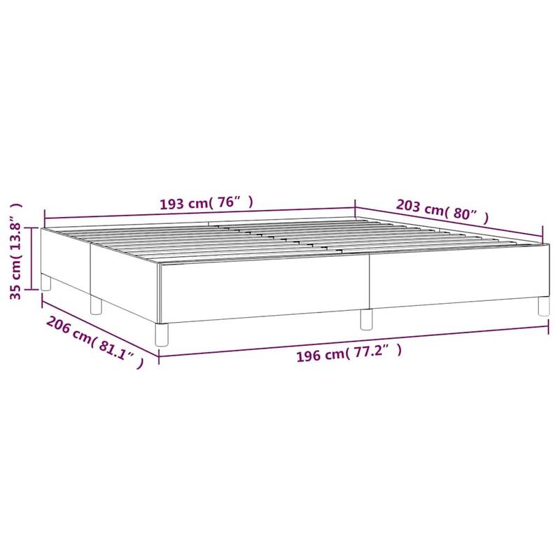 vidaXL Bed Frame, Faux Leather, No Mattress