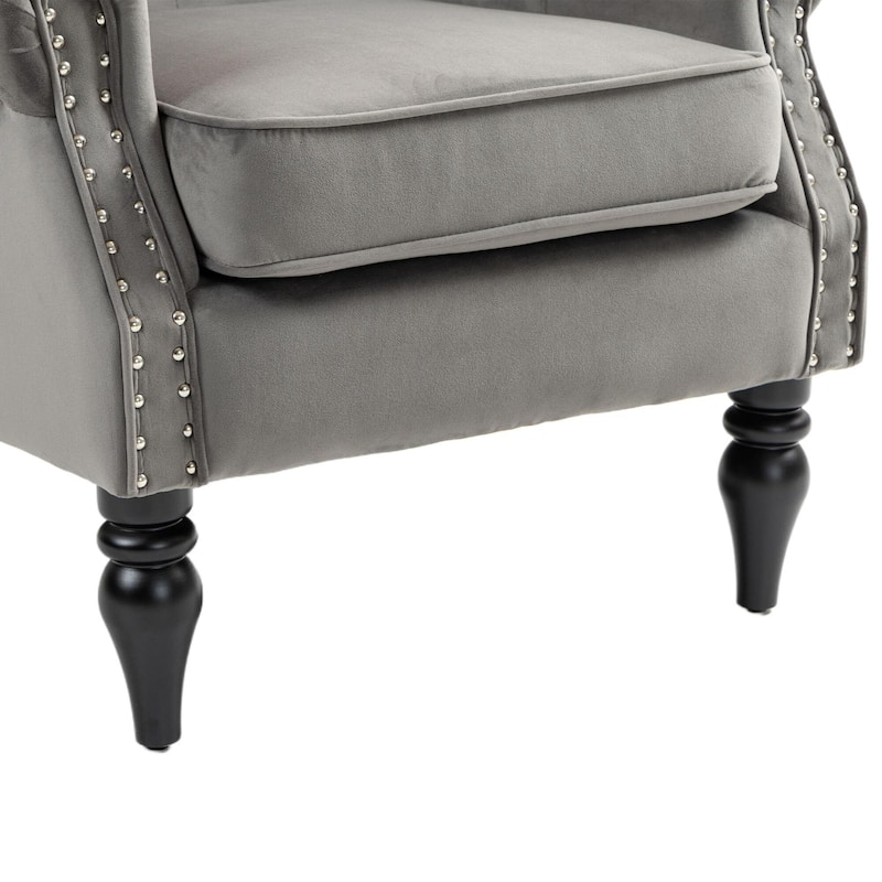 Mid Century Nailhead Decorative Armchair