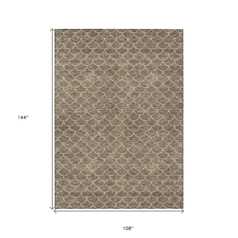 HomeRoots Geometric Transitional Rectangle Outdoor Rug
