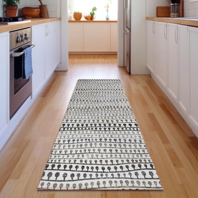 Premium Washable Super Soft Modern Artistry Mayfield Rug - Ivory - 2' 3" x 7' 6" - Runner