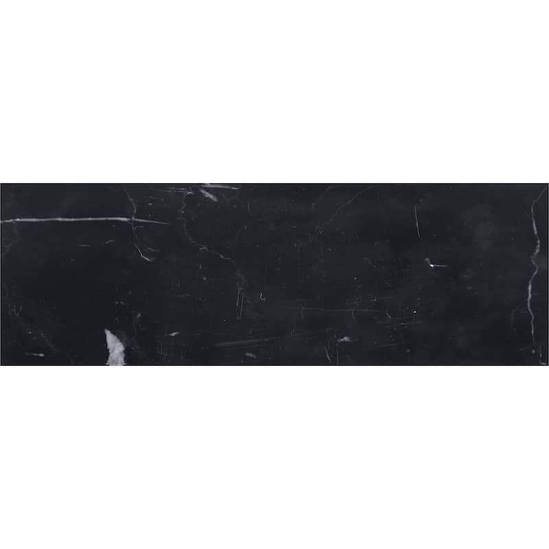 Daltile Pietra Divina 4" x 12" Marble Natural Stone Tile in Honed Namaste (30 PC Per Carton) (9.90 SQFT Per Carton) - Black