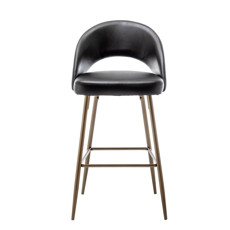 White Padded Modern Bar Stool (Set of 2 Stools)