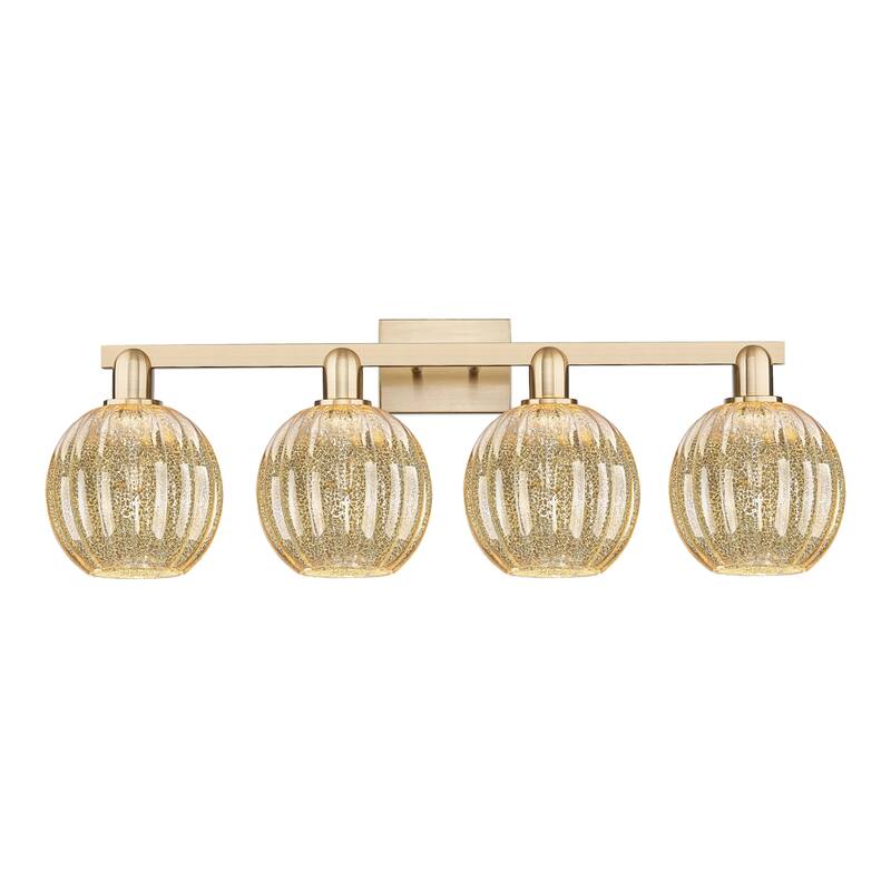 Innovations Lighting 716-4W-12-36 Preston Vanity Preston 4 Light 36" - Champagne Bronze / Mercury