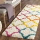 preview thumbnail 2 of 12, SAFAVIEH Kids Shag Orminda Geometric Nursery Playroom 2-inch Thick Rug 2'3" x 5' - Ivory/Multi - Rectangle