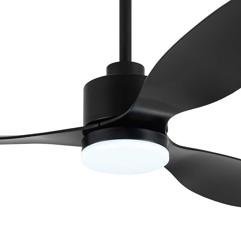 52 Inch Gold LED Ceiling Fan with Lights Remote(3-Blade)