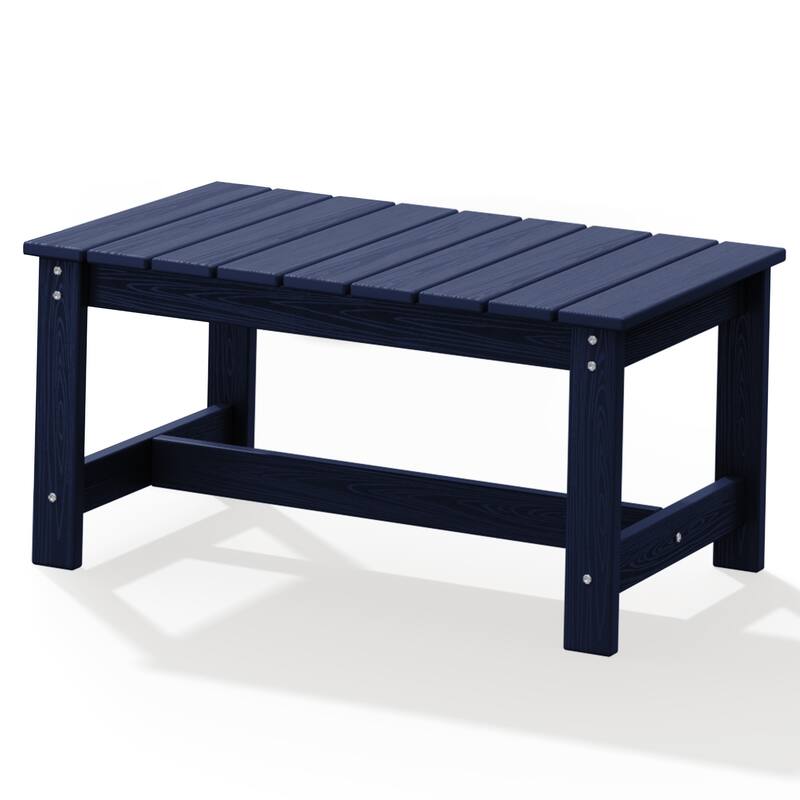Outdoor Patio HDPE Rectangle Coffee Table - Navy